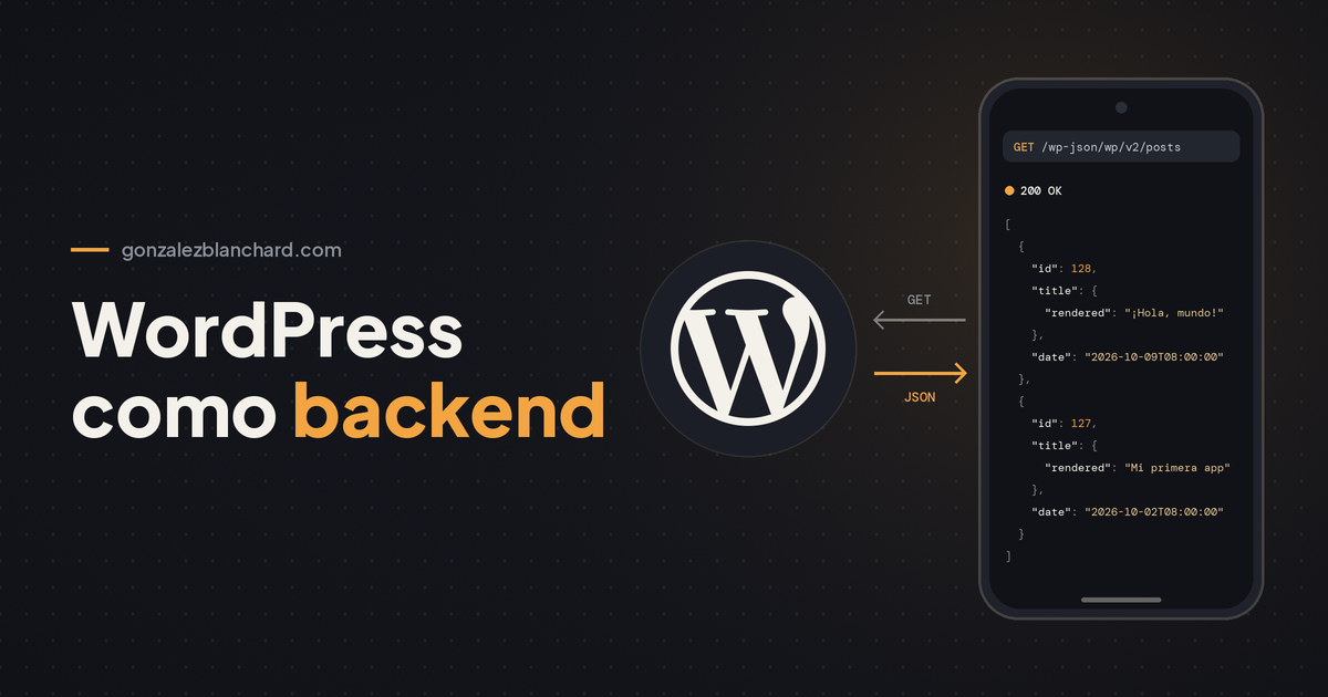 API REST de WordPress como backend para tu app